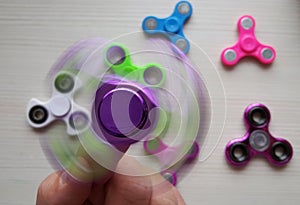 Fidget Spinner. Antistress, therapy. autism therapy.