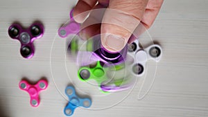 Fidget Spinner. Antistress, therapy. autism therapy.