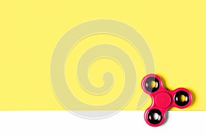 Fidget spinner background template with copy space.