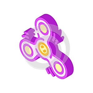 fidget spinner fidget toy isometric icon vector illustration