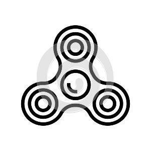 fidget spinner fidget toy line icon vector illustration