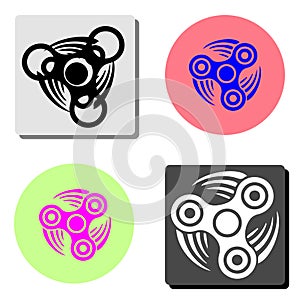 Fidget spinner. flat vector icon