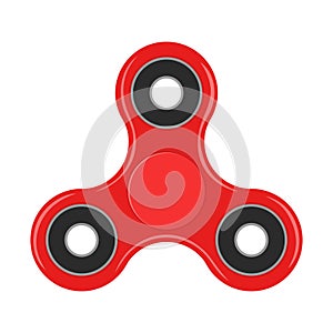 Fidget spinner isolated on white background. Stress relieving, hand spin toy icon.