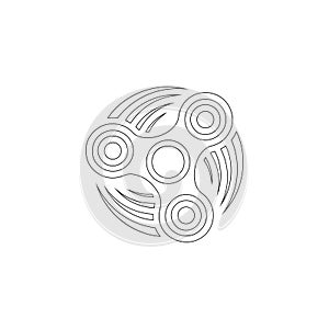 Fidget spinner. flat vector icon