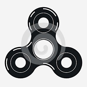 Fidget spinner, stress relieving, Hand spin toy icon