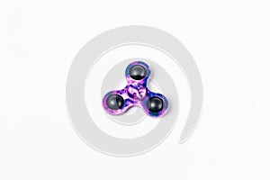 Fidget spinner stress relieving toy on white  background. hand toy known as hand spinner it is very popular