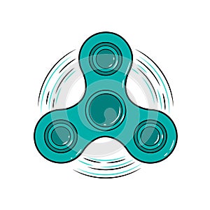 Fidget spinner toy - isolated illustration, icon