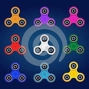 Fidget Spinner Toy Vector Pack