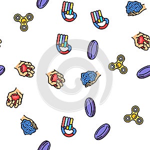 fidget toy fun antistress game seamless pattern vector