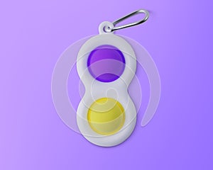 Fidget toy Simple Dimple. Realistic vector 3D illustration