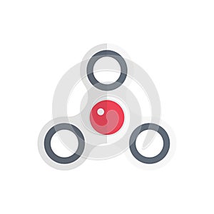 Fidget vector flat color icon