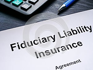 Fiduciary liability insurance agreement and calculator.