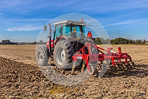 Field being ploughed