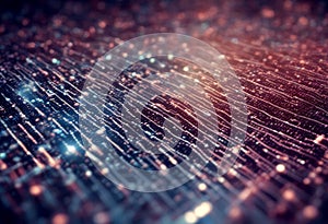 field coded neural data points terabytes 3d wavy information blockchains code network binary numbers stream flying illustration