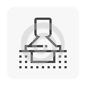 Field density test, geotechnical engineering vector icon