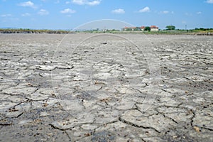 Field of dry mud