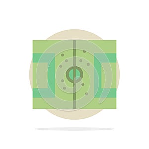 Field, Football, Game, Pitch, Soccer Abstract Circle Background Flat color Icon