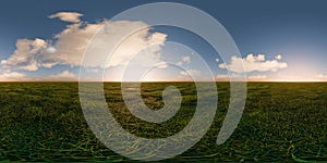 Field with grass and clouds in the sky 360 panorama vr environment map