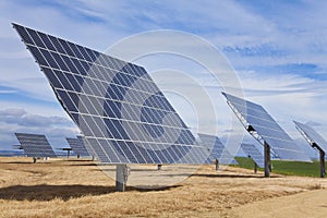 Field of Green Energy Photovoltaic Solar Panels