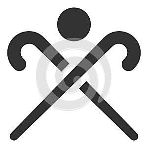 Skateboard icon. Flat style vector illustration isolated on white background