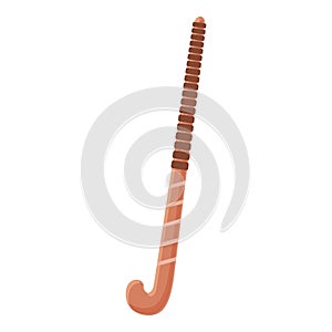 Field hockey stick icon cartoon vector. Sport grass