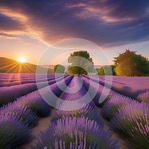 A field of lavender in full bloom, with the sweet scent of flowers wafting through the air3 photo