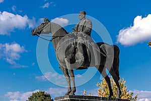 Field Marshal Vojvoda Zivojin Misic, monument in Mionica, town Serbia