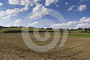 Field in the region of hallertau, Bayern (germany)