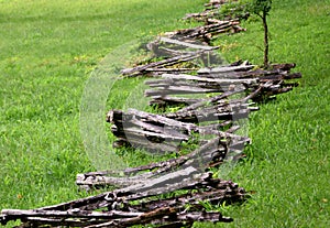 Field and Rustic Split Rail fence photo