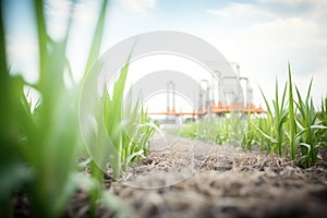 field of sugarcane with a focus on potential bioethanol