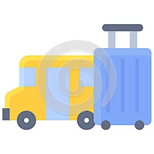 Field trip icon, High school related vector illustration