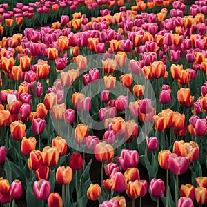 A field of tulips that harmonize their colors to create breathtaking, ever-changing patterns2