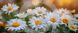 Field of White Daisies With Yellow Centers photo
