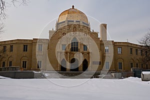 Fieldhouse in the Snow