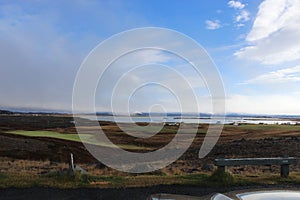 fields along Icleand lake