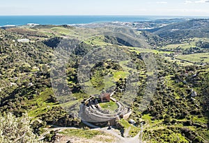 Fields of Casares with sea