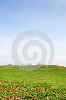 Fields with clouds