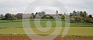 Fields and farms panorama photo