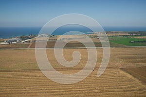 Fields after harvest on the coast of Northern Cyprus