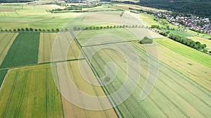 Fields, meadows and agricultural area in summertime