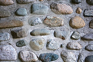 Fieldstone wall old rough construction rocks pattern