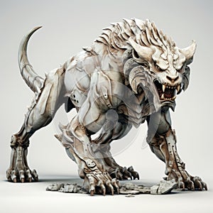 Fierce 3d Chimera Design In Vray Tracing Style