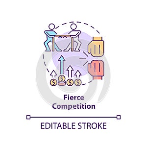 Fierce competition concept icon