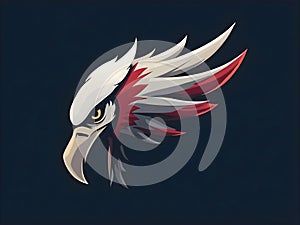 Fierce Eagle Head E-Sports Mascot Logo