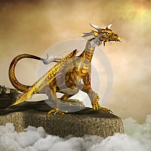 The fierce golden dragon
