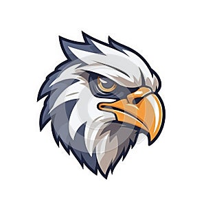 Fierce Hawk Logo on White Background .