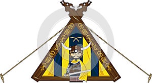 Fierce Viking and Hut