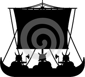 Fierce Viking and Ship