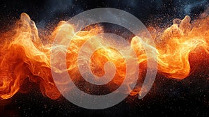 Fiery, abstract flames