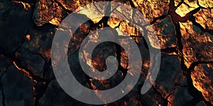 Fiery Cracked Earth Texture: Background Image